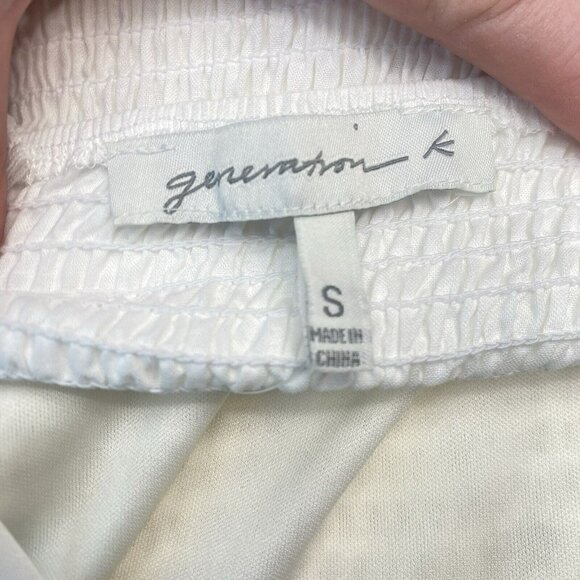 Versona White‎ Cotton Maxi Dress Crochet Top Smocked Summer Beachy Lined Small - Picture 4 of 5